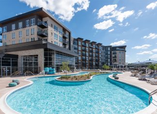 The exterior of Talo Apartments in Golden Valley, Minnesota, part of Midwest Home's Luxury Loft and Condo Tour.