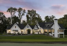 Large white farm house built by Lecy Bros Homes & Remodeling