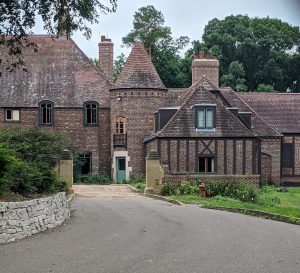 A closer shot of one of the Cargill Still Pond mansion's entryways