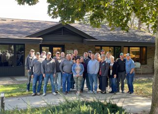 Members of the McDonald Remodeling team pose as a group