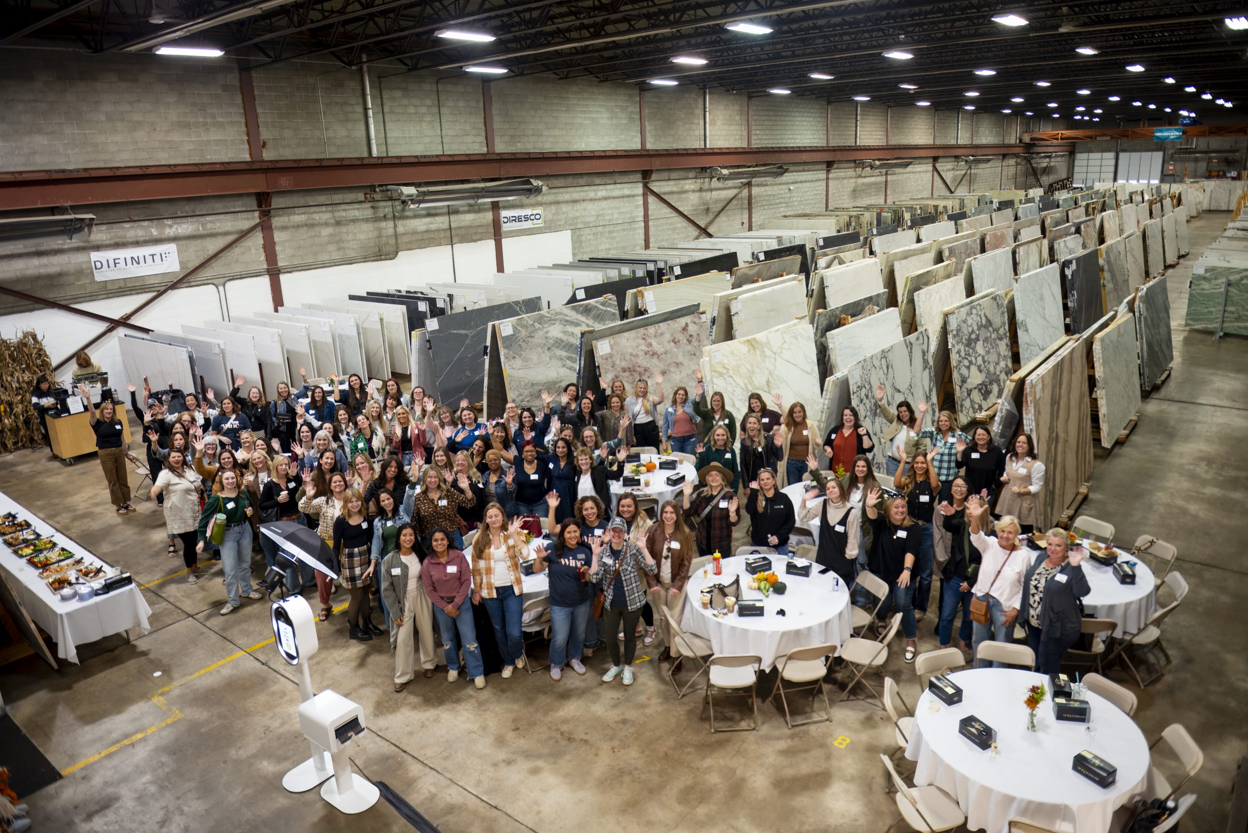 A group of WINC members pose at an event.