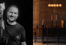 Artisan Spotlight: Hennepin Made and Handcrafted Lighting Hennepin Made Co-founder Joe Limpert (left); Nested collection lighting installment (right)