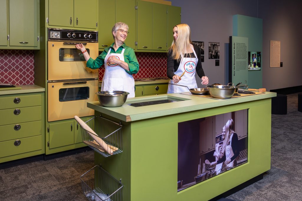 Inside the demo kitchen at the Julia Child: A Recipe for Life exhibition